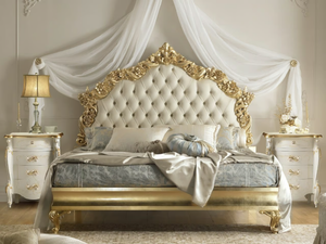 VERDI - Wooden bed with tufted headboard _ CASA +39